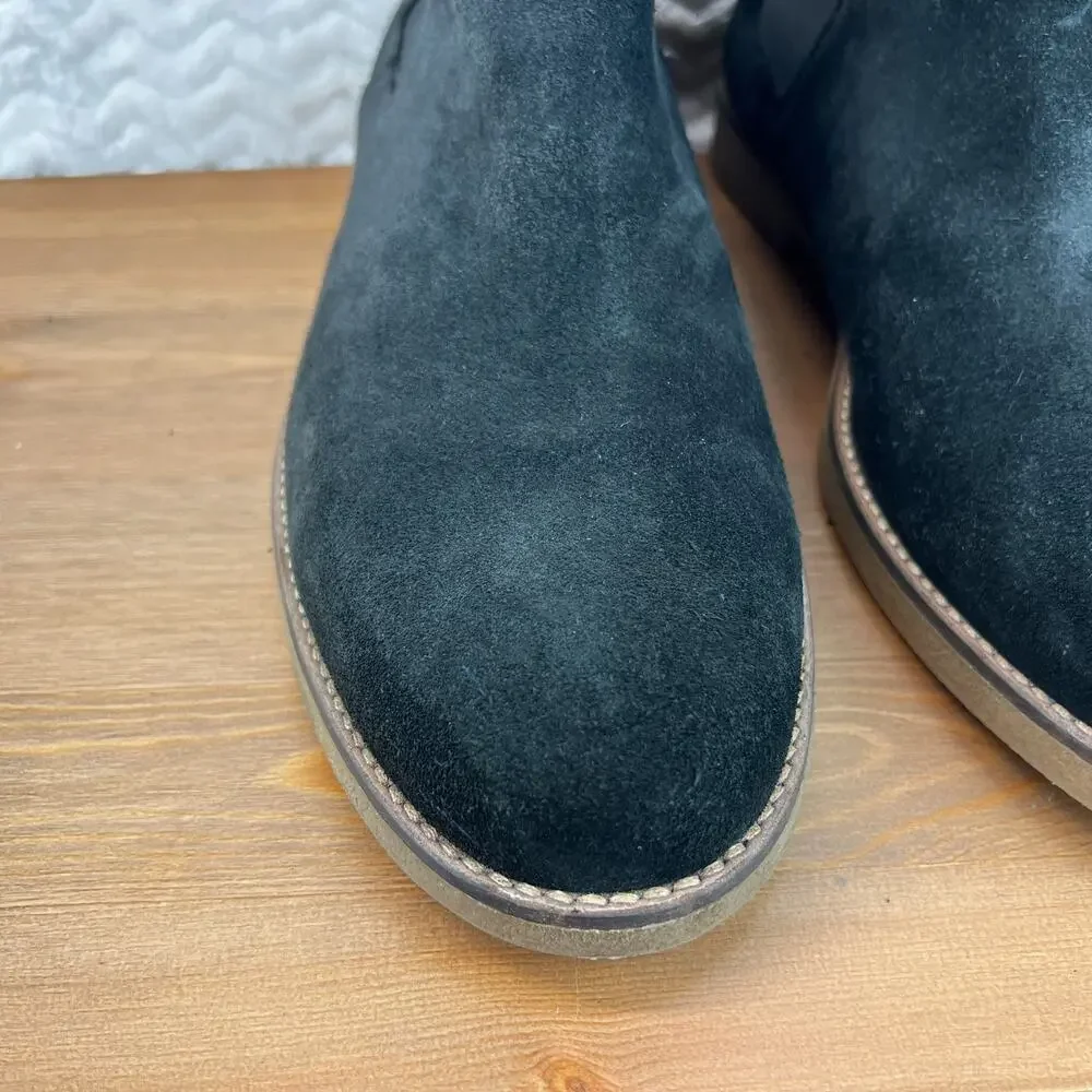 Zara Man Mens Suede Boots Chukka Ankle Pull On Black Casual Comfort 45 EU 12 US